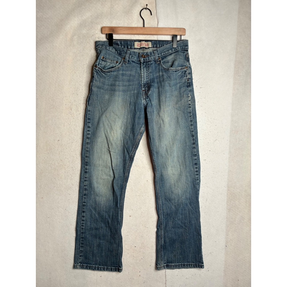 Wrangler Jeans Co Mens Relaxed Boot Cut Denim Jeans Blue 31x30 98CAWID